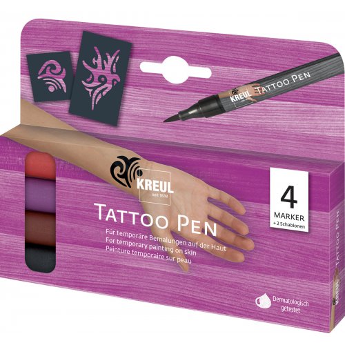 Sada Tetovací fix KREUL Tattoo Pen 4 ks KMENY