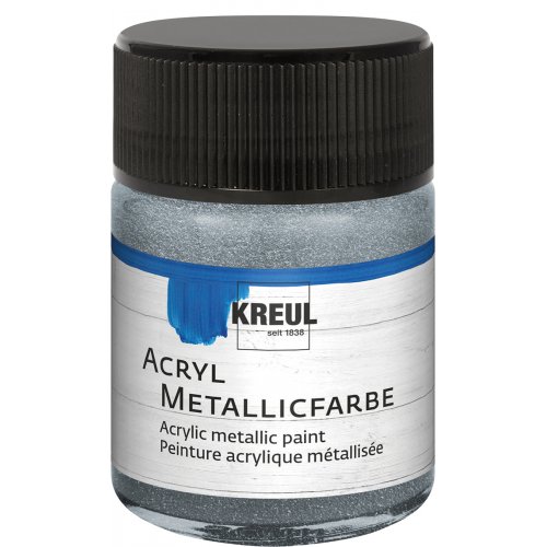 Akrylová barva metalická KREUL 50 ml stříbrná