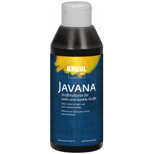 Barva na světlý a tmavý textil JAVANA 250 ml ČERNÁ