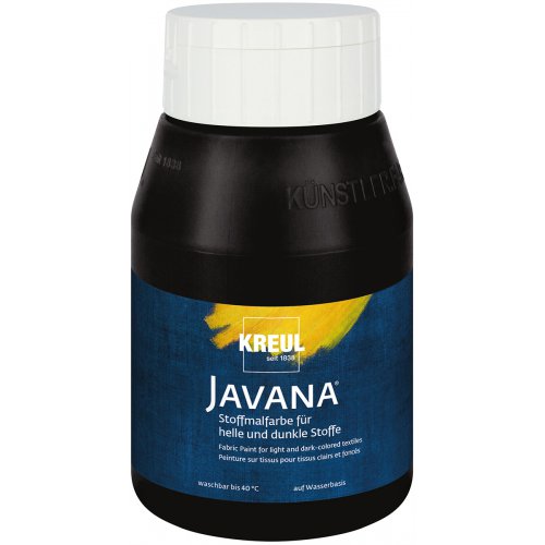 Barva na světlý a tmavý textil JAVANA 500 ml ČERNÁ