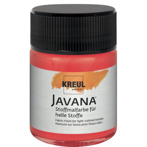 Barva na světlý textil JAVANA 50 ml SVĚTLÁ ČERVENÁ