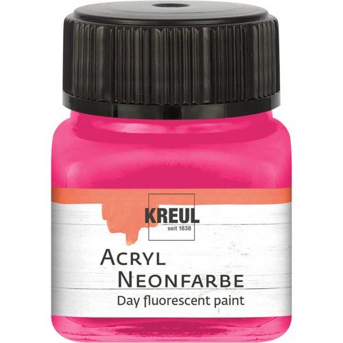 Akrylová barva neonová KREUL 20 ml růžová