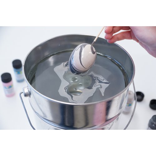 Mramorovací barva Magic Marble 20 ml PETROL - 732_KREUL_Marmorierfarben_matt_Step 4_Noble Nougat.jpg