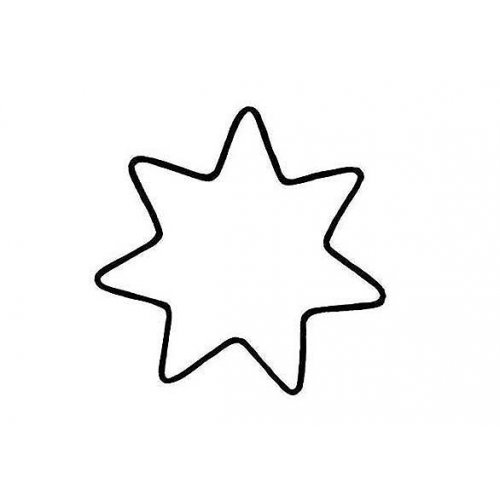 Drátěný základ pro dekorace / Hvězda / průměr 14 cm / BÍLÁ / 10 ks v balení