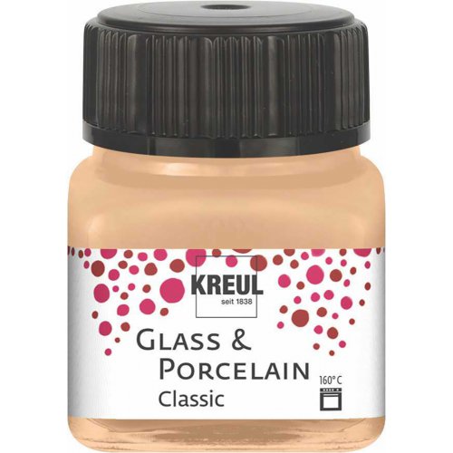 Barva na sklo a porcelán KREUL classic 20 ml METALICKÁ ŠAMPAŇSKÁ