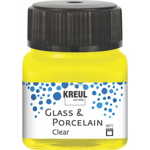 Barva na sklo a porcelán KREUL clear 20 ml ŽLUTÁ