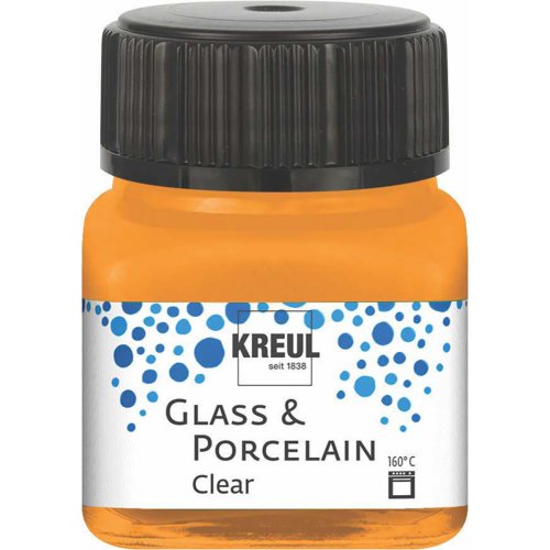 Barva na sklo a porcelán KREUL clear 20 ml ORANŽOVÁ