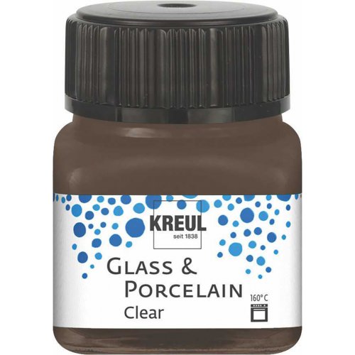 Barva na sklo a porcelán KREUL clear 20 ml ESPRESO HNĚDÁ