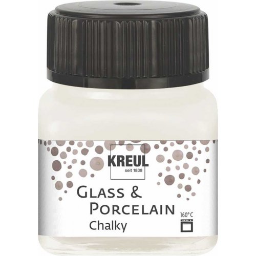 Barva na sklo a porcelán KREUL CHALKY 20 ml BÍLÁ BAVLNA