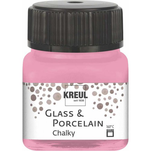 Barva na sklo a porcelán KREUL CHALKY 20 ml SLADKÁ RŮŽOVÁ