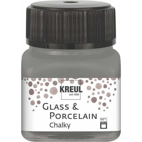 Barva na sklo a porcelán KREUL CHALKY 20 ml KOUŘOVÝ KÁMEN