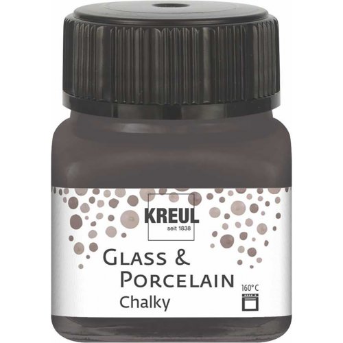 Barva na sklo a porcelán KREUL CHALKY 20 ml VULKANICKÁ ŠEDÁ