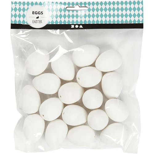 Plastové křepelčí vejce bílé  - 18 kusů v balení - CC51023_a.jpg
