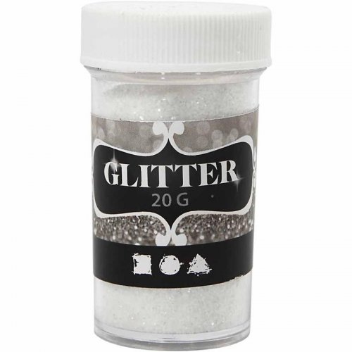 Glitter třpytky 20 g bílý