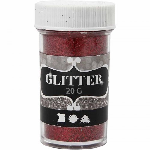 Glitter třpytky 20 g červený