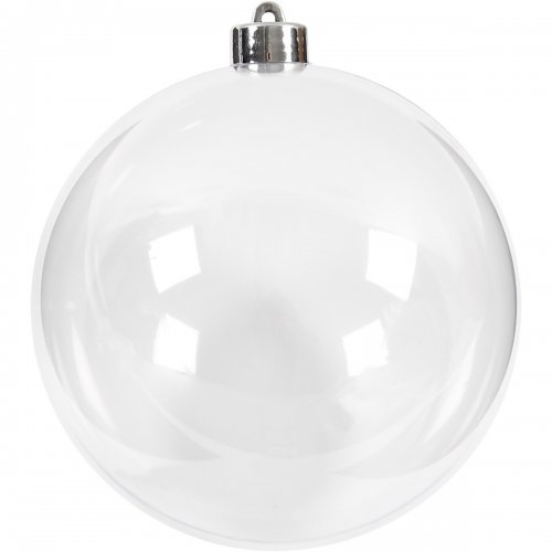 Plastová baňka k dotvoření, průměr 13,6 cm, transparentní