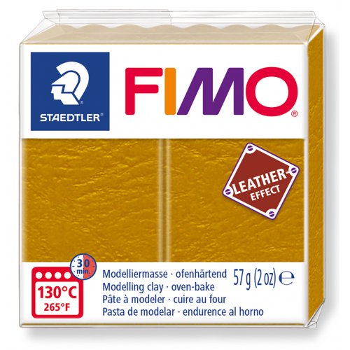 FIMO LEATHER efekt 57g OKROVÁ