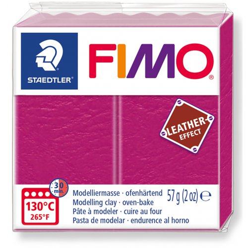 FIMO LEATHER efekt 57g MALINOVÁ