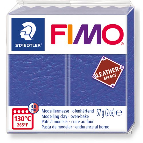 FIMO LEATHER efekt 57g INDIGO MODRÁ