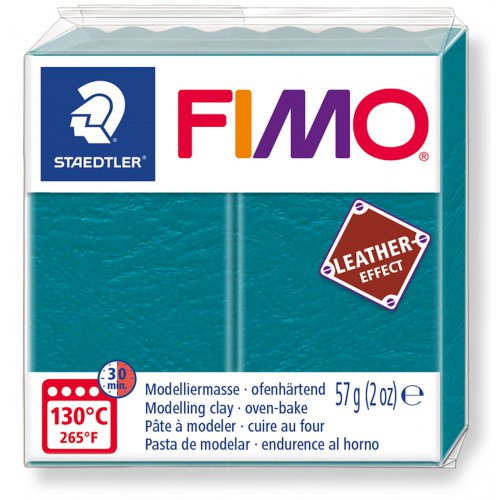 FIMO LEATHER efekt 57g ZELENÁ LAGUNA