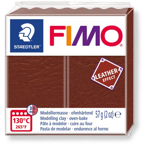 FIMO LEATHER efekt 57g OŘÍŠKOVÁ