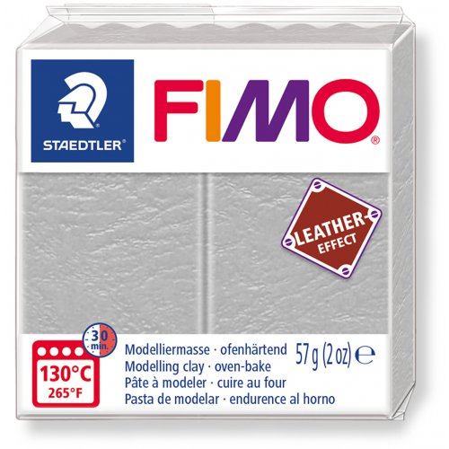 FIMO LEATHER efekt 57g HOLUBÍ ŠEDÁ