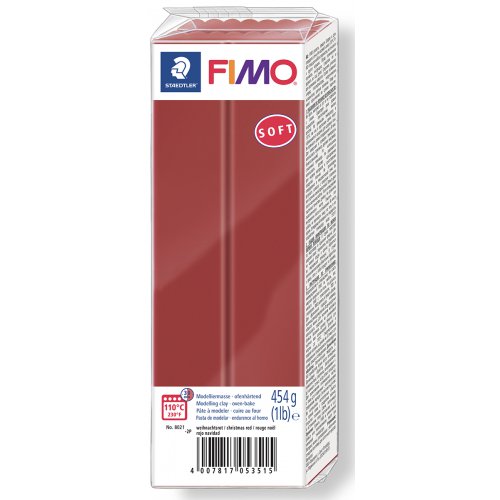 FIMO soft XMAS ČERVENÁ 454 g blok