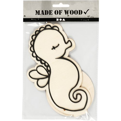 Dřevěná dekorace pro děti k ozdobení MOŘSKÝ KONÍK - obrázek