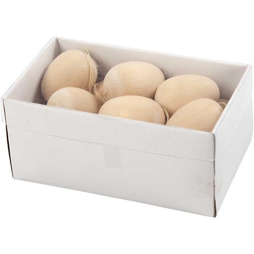 Dřevěné vajíčko na provázku, 15 kusů - CC544211_a.jpg