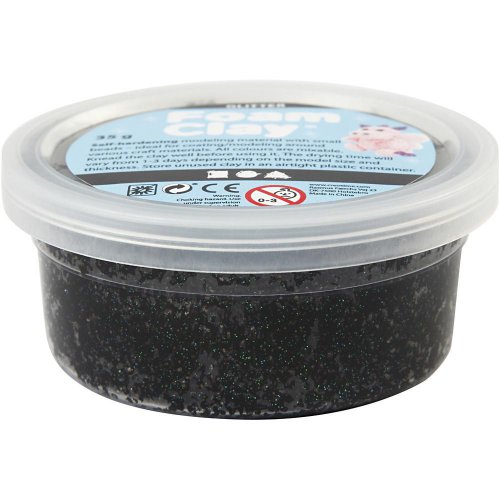 Samotvrdnoucí modelovací pěnová hmota Foam Clay GLITTER ČERNÁ - CC788860_a.jpg