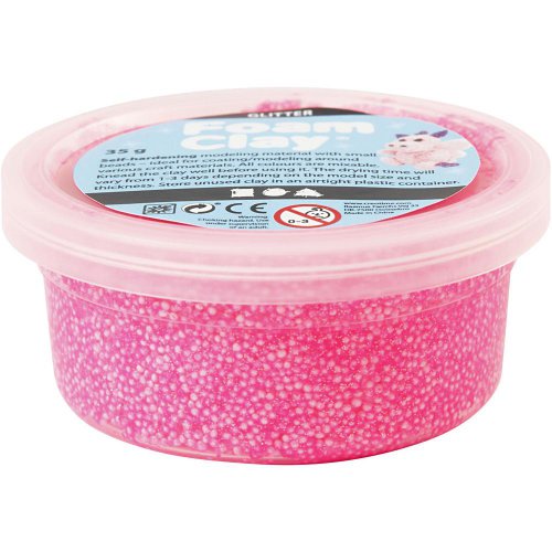 Samotvrdnoucí modelovací pěnová hmota Foam Clay GLITTER RŮŽOVÁ - CC788820_a.jpg