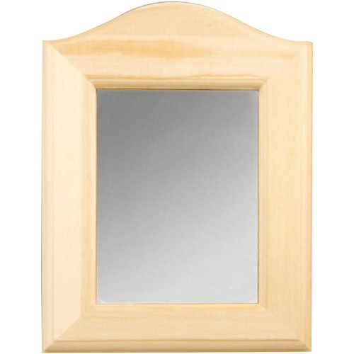 Zrcadlo dřevěné, 19 x 27 x 1,5 cm