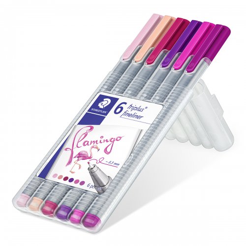 Linery Triplus Flamingo STAEDTLER 6 plameňákových  barev - 334SB6CS6_01.JPG