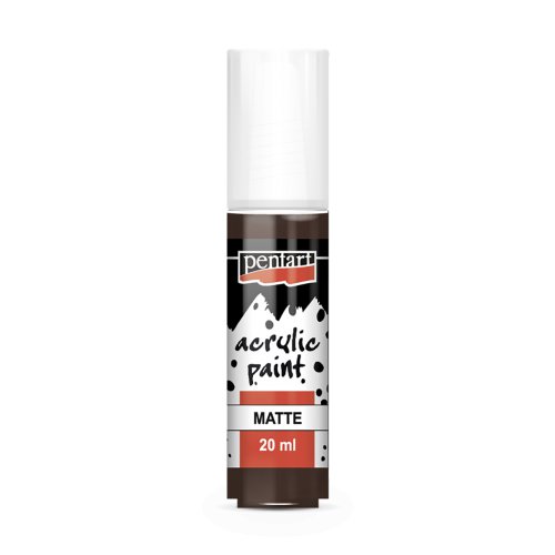 Akrylová barva matná PENTART 20 ml TMAVĚ HNĚDÁ