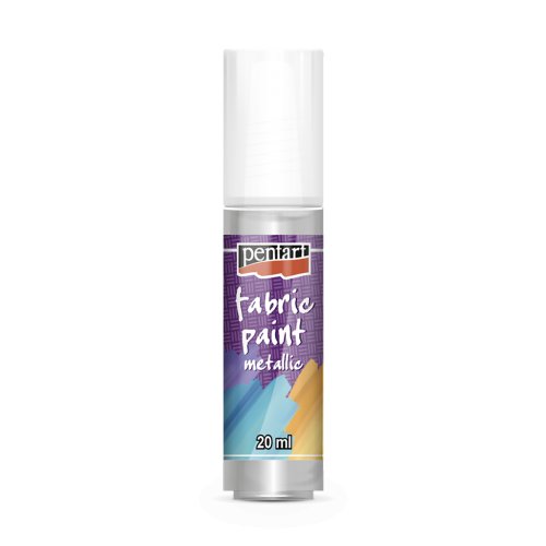 Barva na textil 20 ml METALICKÁ STŘÍBRNÁ