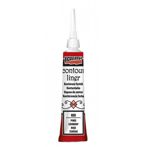 Konturovací liner univerzální PENTART 20 ml ČERVENÁ