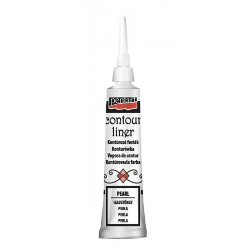 Konturovací liner metalický PENTART 20 ml PERLEŤOVÁ