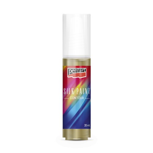 Kontura na hedvábí 20 ml ZLATÁ