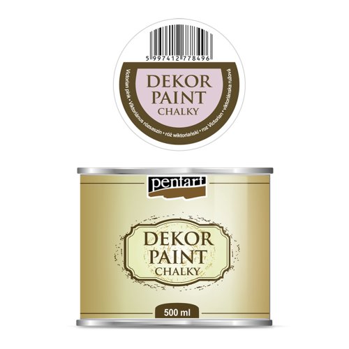 Křídová a dekorační barva PENTART 500 ml SVĚTLÁ RŮŽOVÁ