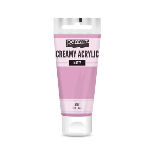 Krémová akrylová barva matná PENTART 60 ml RŮŽOVÁ