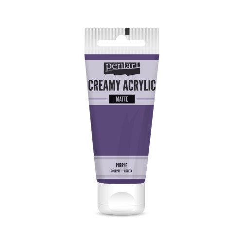 Krémová akrylová barva matná PENTART 60 ml PURPUROVÁ