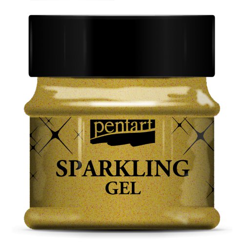 Třpytivý gel 50 ml TRANSPARENTNÍ ZLATÁ