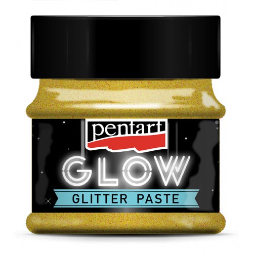 Glitrová pasta svítící ve tmě 50 ml ZLATÁ svítí ZELENÁ Glitrová pasta svítící ve tmě 50 ml ZLATÁ svítí ZELENÁ