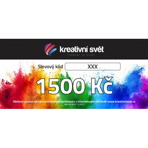 Dárkový poukaz / voucher 1500 Kč