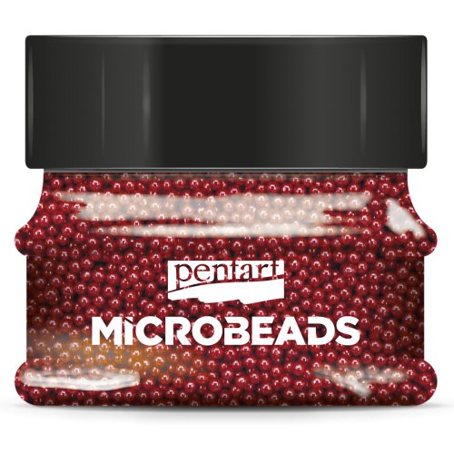 Korálky skleněné MICROBEADS PENTART ČERVENÁ