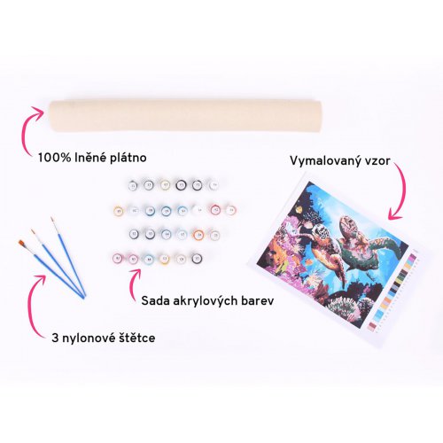 Malování podle čísel - PLACHETNICE VE VLNÁCH 50x40 cm plátno na rámu - Malovani_podle_cisel_img_03.jpg