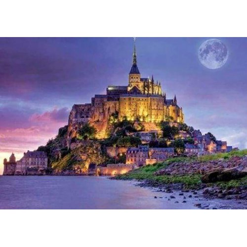 Diamantové malování - MONT SAINT MICHEL bez rámu 40 x 50 cm