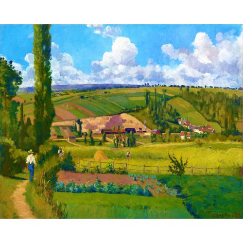 Malování podle čísel - KRAJINA v Les Pâtis, Camille Pissarro bez rámu 40 x 50 cm