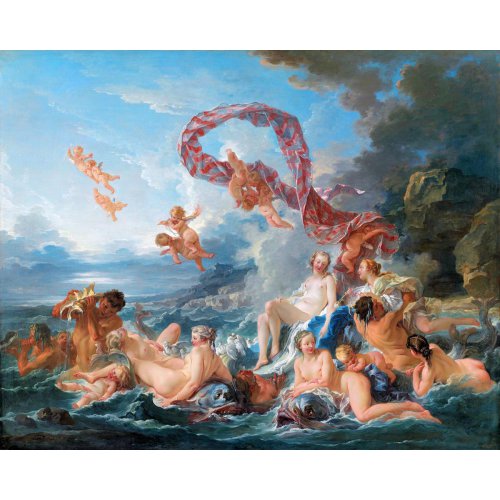 Malování podle čísel - TRIUMF VENUŠE,  Francois Boucher bez rámu 40 x 50 cm