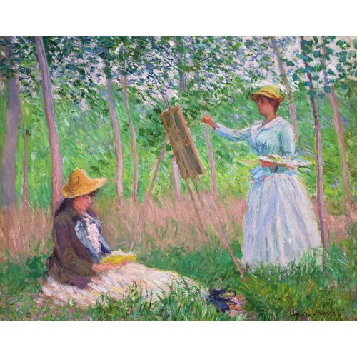 Diamantové malování - V LESÍCH U GIVERNY, Monet bez rámu 40 x 50 cm